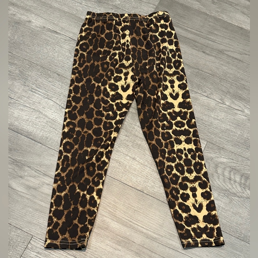 Girls SHEIN animal print leggings size 7y - Picture 3 of 7